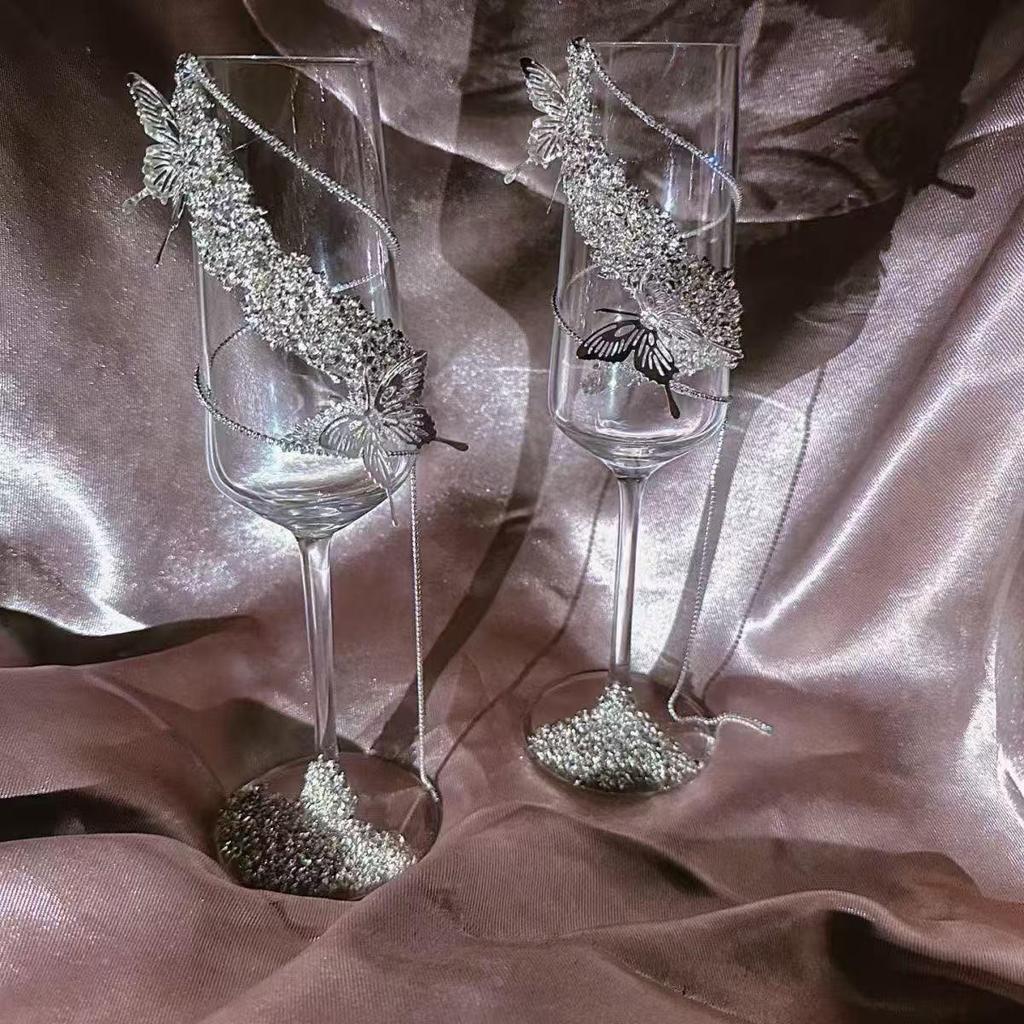 Bröllopsskålar för Brud och Brudgum - Gör-det-själv Dekoration Gåva till Nygifta och Bästa Vänner.