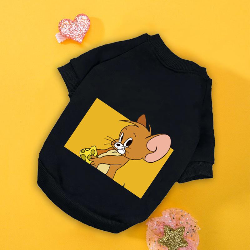 Pet clothes, hoodies, sweatshirts, cartoon patterns, cute small and medium-sized dogs