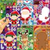 16pcs Christmas Puzzle Stickers Create Your Own Santa Claus DIY Make-a-Face Jigsaw Games Children Party Decoration Toy