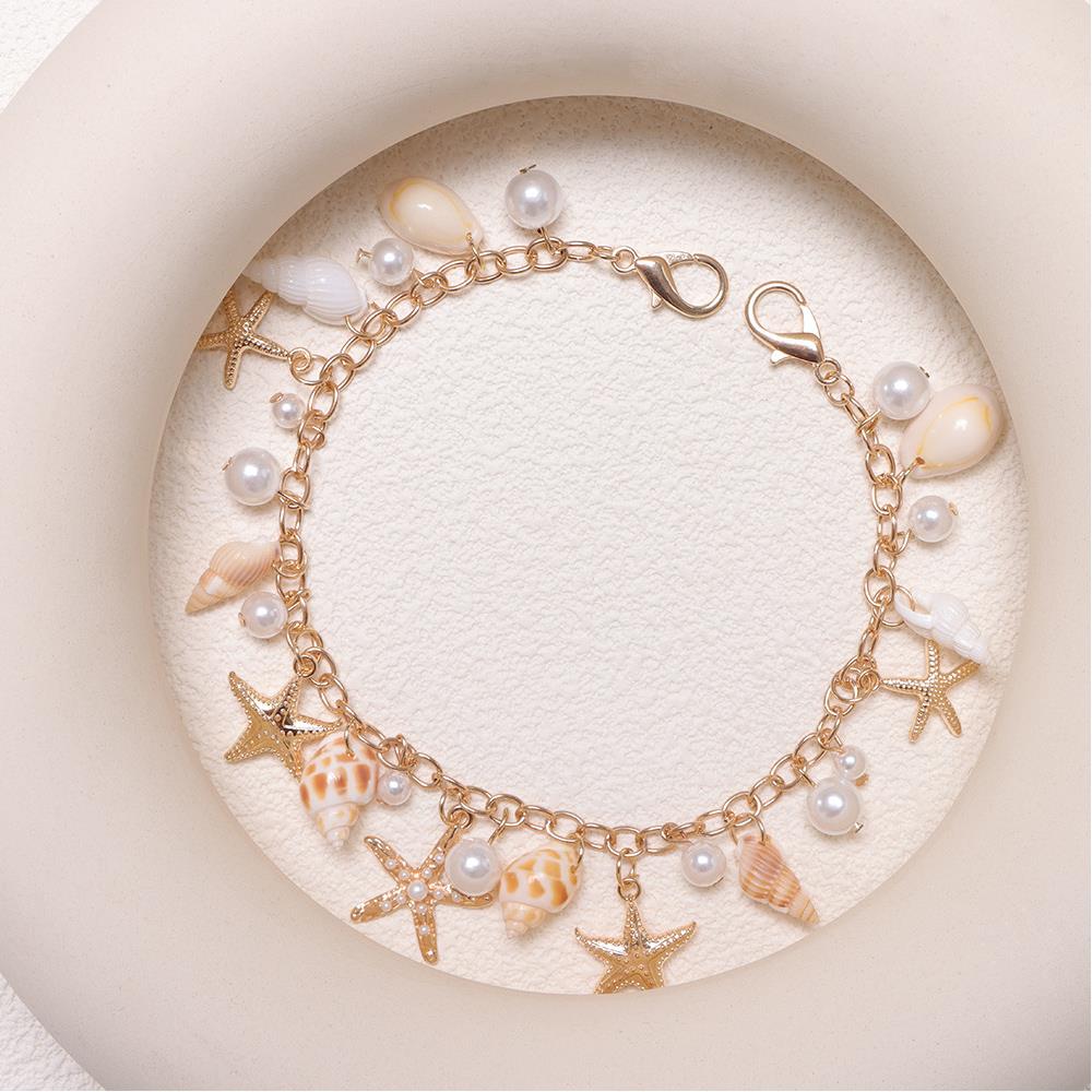 Bohemian Style Multi-layer Bag Chain For Handbag DIY Jewelry Accessory Gift Women Pants Chain With Imitate Starfish Conch Pearl