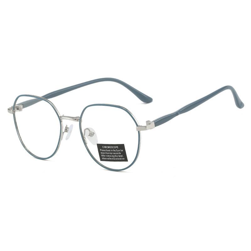 Retro Round Frame Anti Blue Light Glasses Stylish Large Frame Simple and Versatile Glasses Comfortable Fit Suitable for Students