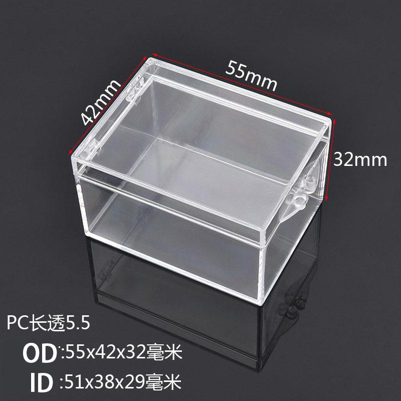 1Pcs Transparent Box Rectangular PC Plastic Box Specimen Collection Box Thickened Lid Display Sample Storage Box