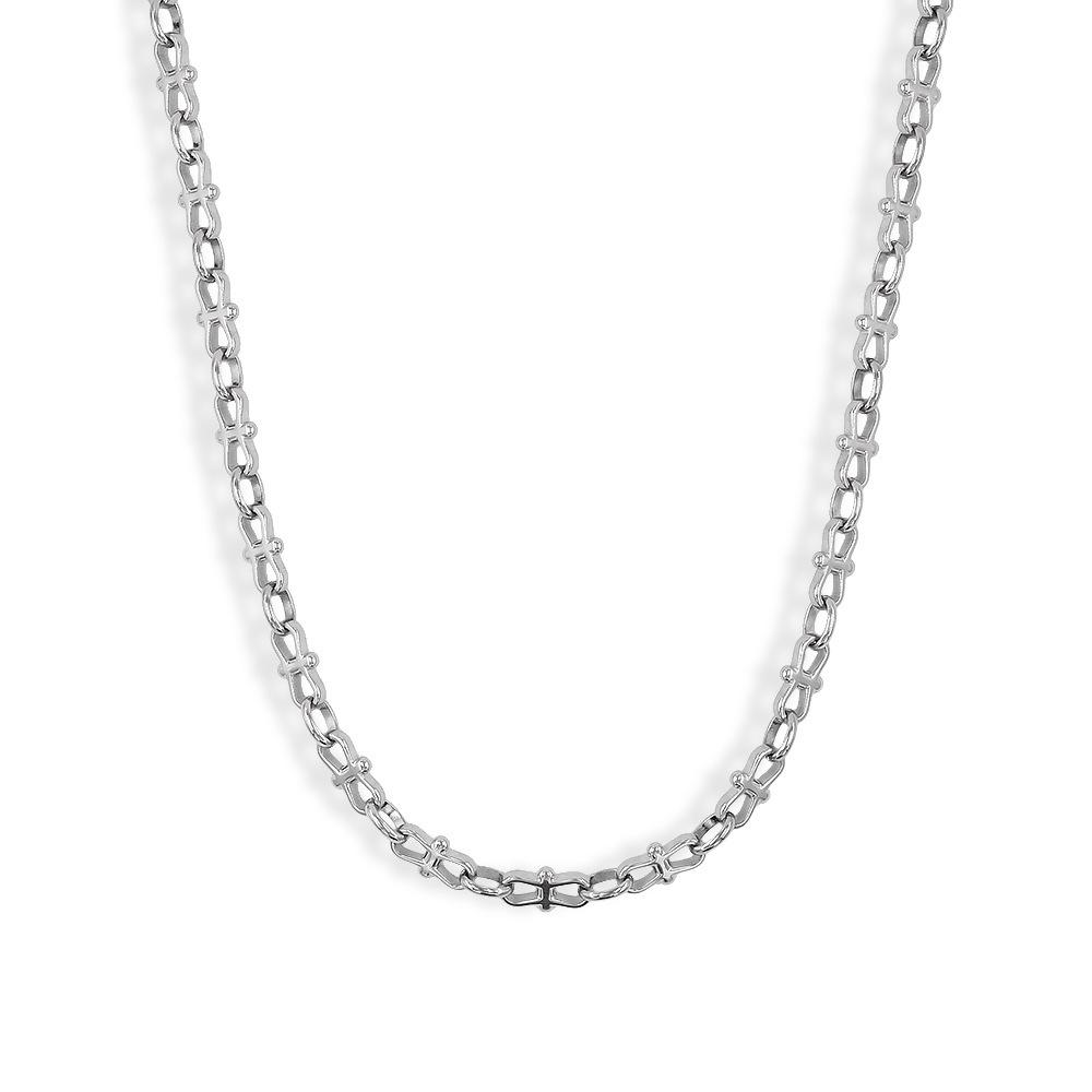 Trendy Bow Necklace and Bracelet Set - European American Hip Hop Style Jewelry in 304 Stainless Steel.