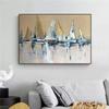 Abstract Sailboat City Landscape Poster Canvas Oil Painting Vintage Wall Art Picture Print For Modern Living Room Home Decor