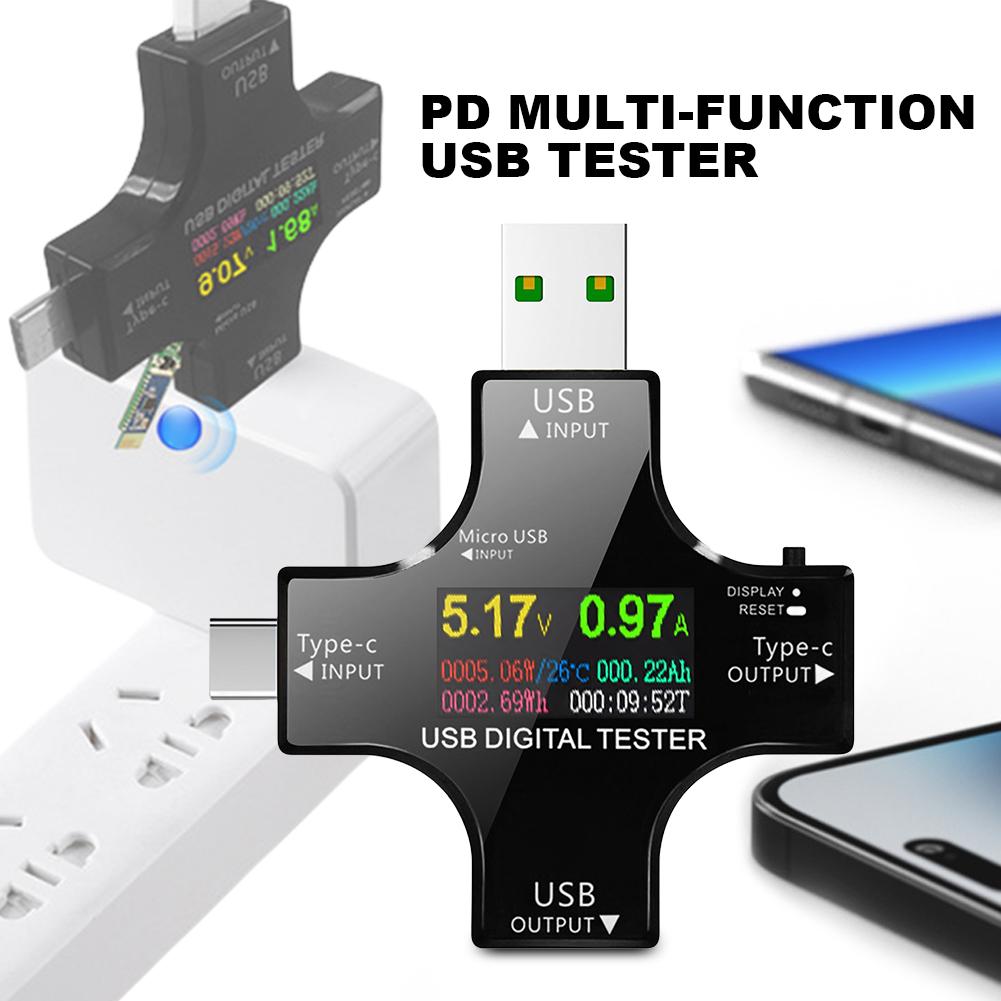 

Type-C USB Tester Type-C PD DC Digital Voltmeter Color Digital Display Ammeter Detector Power Bank Voltage USB Current Tester China Mainland