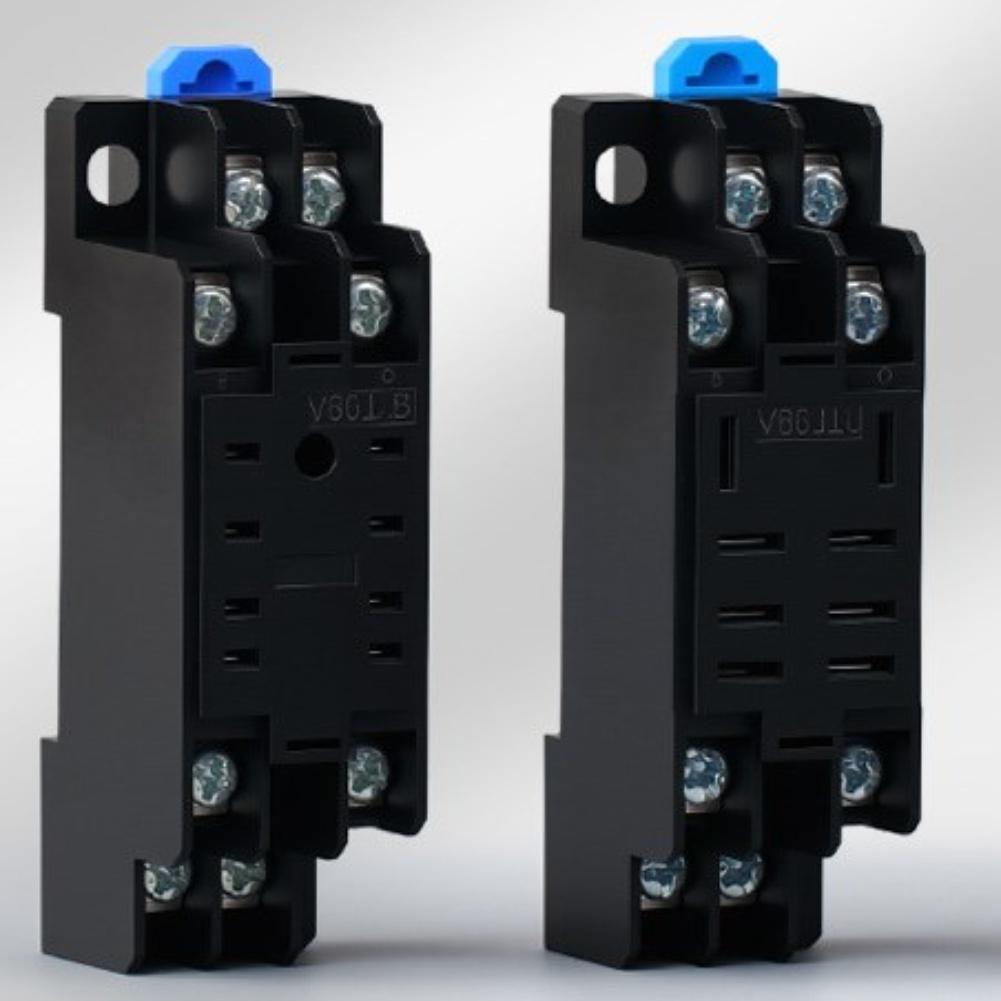 2pcs 8pin 10A electromagnetic relay 24V DC with built in LED indicator and socket base for household and industrial devices