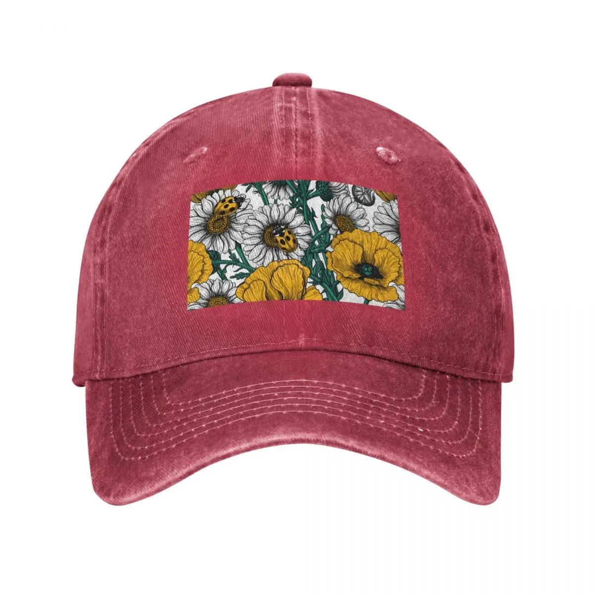 The meadow in yellow Baseball Cap Unique hats F party Hat Snapback Cap Ladies Unisexs