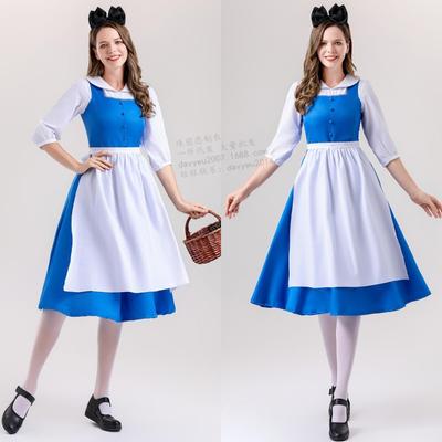 Holiday Costumes, Fairy Tales Ranch Adult Female Wonderland Children Parent-Child Blue Dress