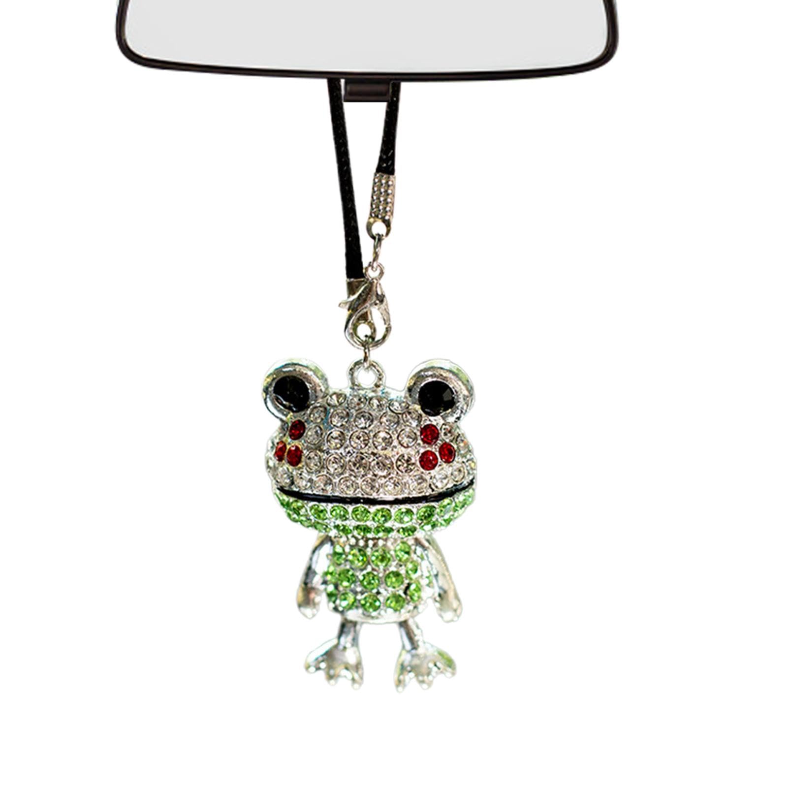 

Frog Car Accessories | Car Interior Ornament with Rhinestones | Funny Car Decoration Cute Refer to description зелёный