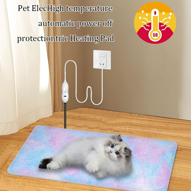 Waterproof Pet Heating Pad Electric Blanket Dog Cat Winter Warmer Pad Adjustable Temperature Dog Mattress