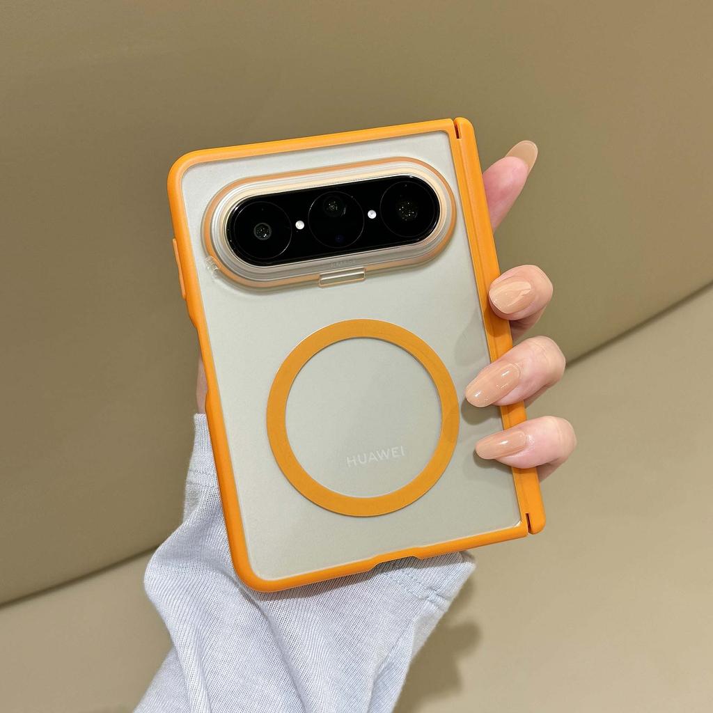 Applicable To Huawei PuraXMax Wide Folding Screen Magnetic Mobile Phone Case Skin Matte Double Central Axis Hinge Anti-drop Case