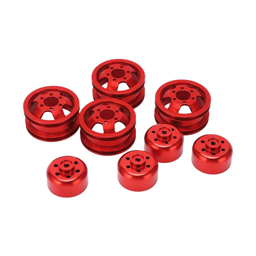 RC Wheel Rim Hub Aluminum Alloy for WPL Fj40 C14 C24 B14 B24 B16 B36 1 16 Model VehiclesSilver
