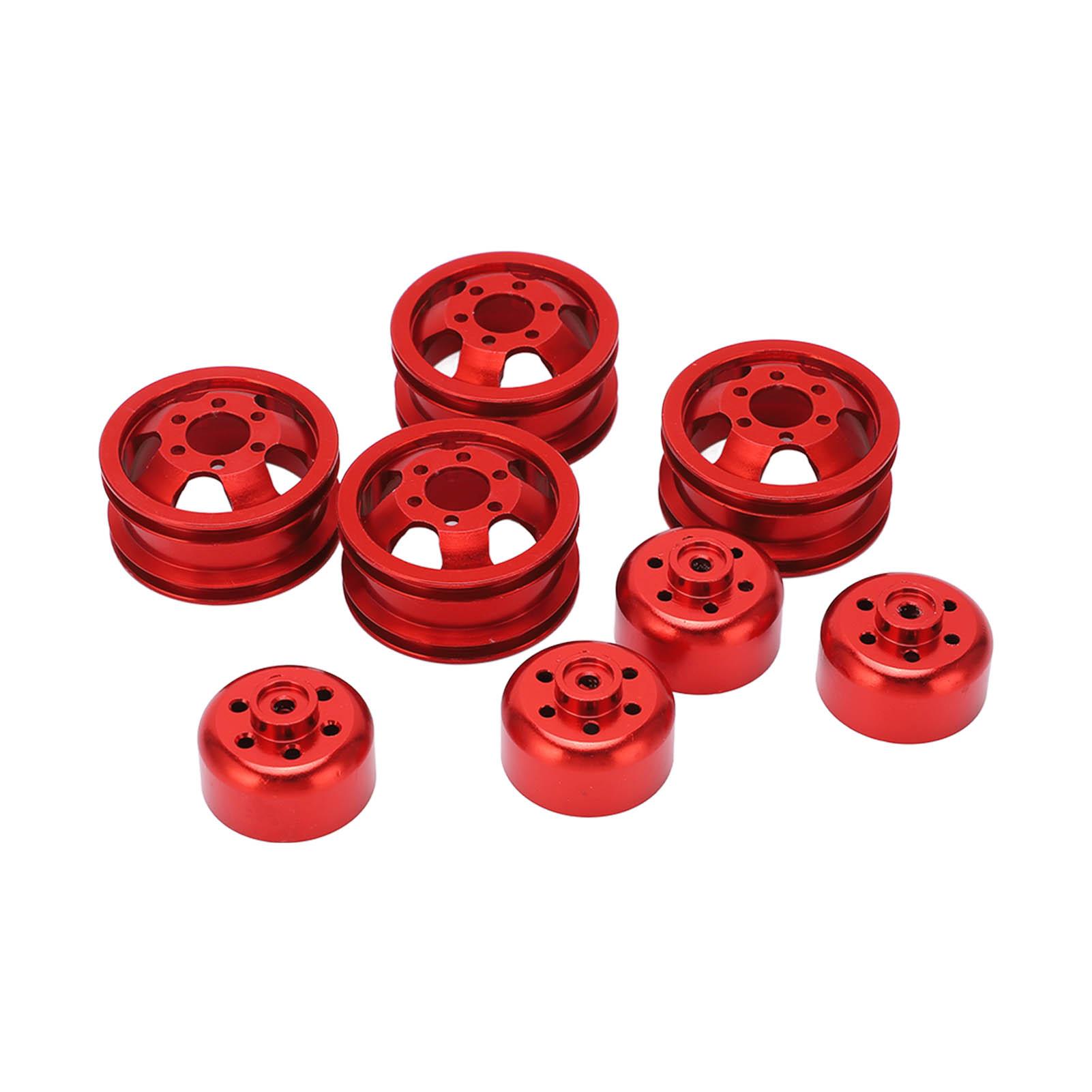 

RC Wheel Rim Hub Aluminum Alloy for WPL Fj40 C14 C24 B14 B24 B16 B36 1 16 Model VehiclesSilver Red червоний