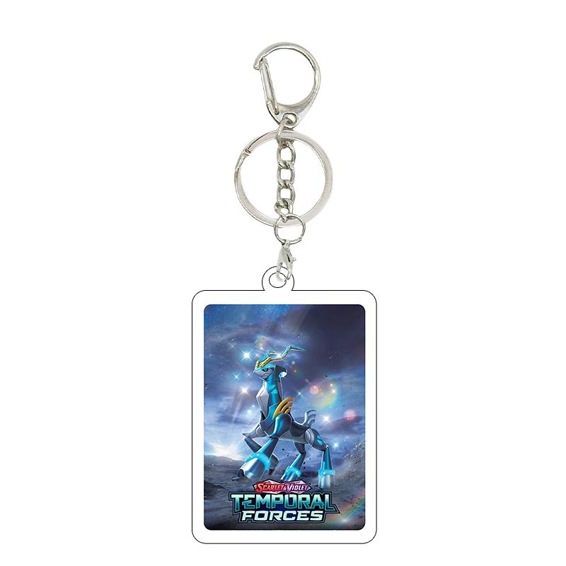 Anime Cartoon Gengar Psyduck Mew Bulbasaur Anime Game Characters Acrylic Pendant PKM Ptcg Decor Key Chain Ring for Fans Gifts