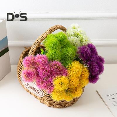 10 Bunches Simulated Dandelion Flower Ball Lifelike Odorless No Maintenance Silk Artificial Flowers for Home Hotel Decoration