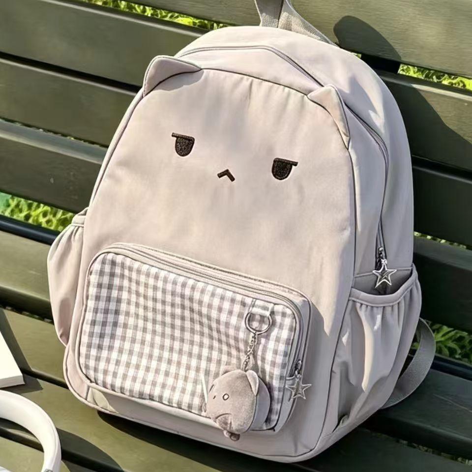 Schoolbag new Korean niche cute soft cute cat backpack student leisure travel lightweight backpack children's schoolbag