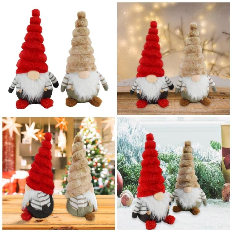 Christmas Gnomes Toy Figurine Plush Table Decoration for Holiday Gifting Dwarf Polyester Ornament for Tabletop Use