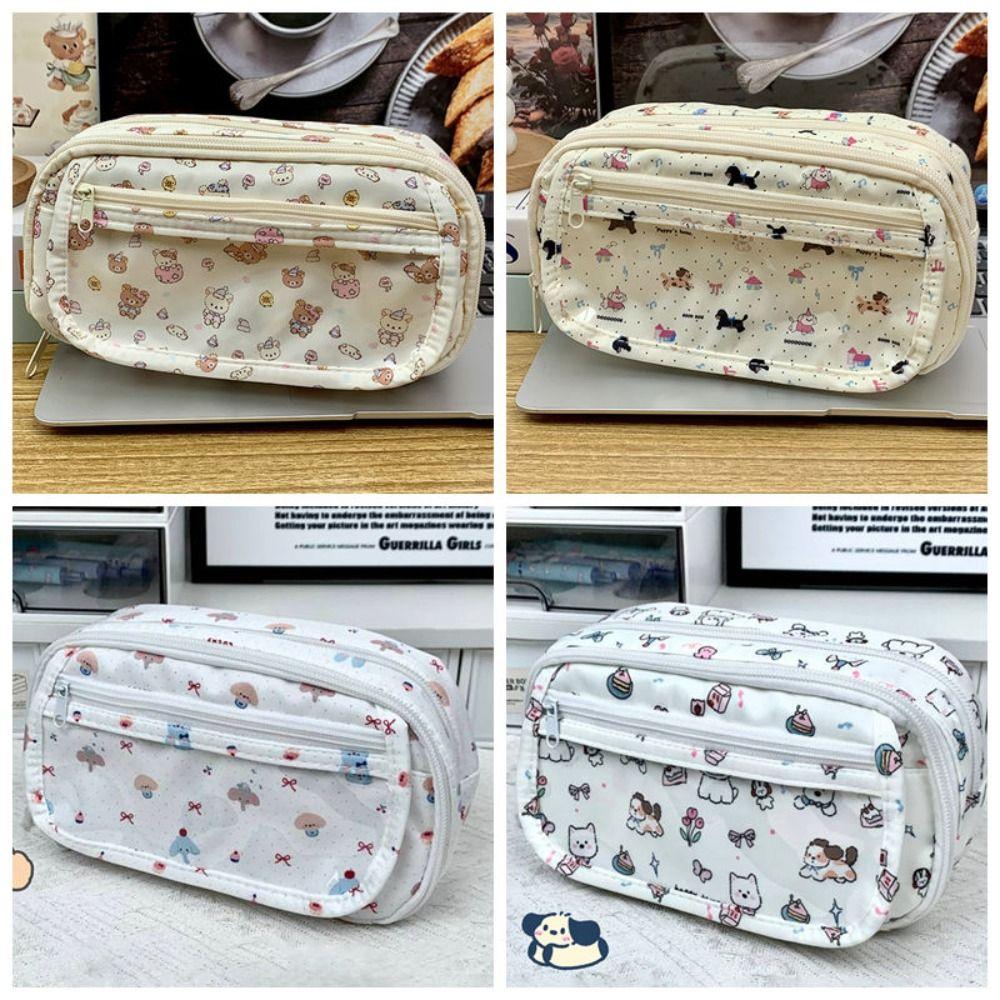 Multifunctional Pen Bag Large Capacity Stationery Bag New Pencil Case  School Office