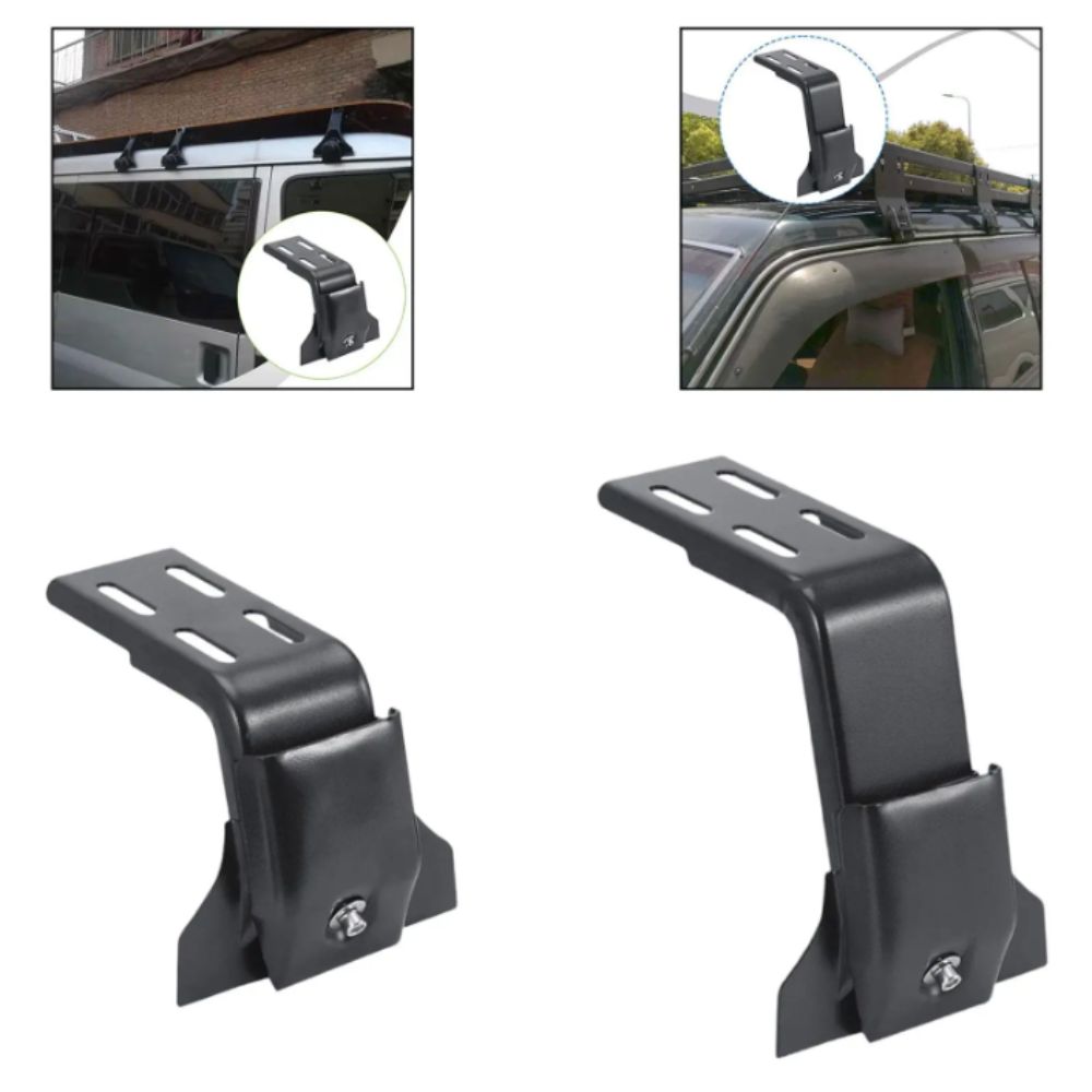 Rain Trough Gutter Mount Adjustable Steel Roof Rack Adapter  MPV Vehicles