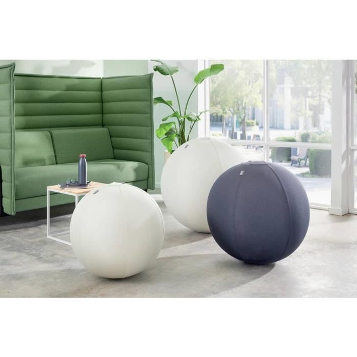 Ballon D'assise Ergonomique - Leitz - 75 Cm - Gris Foncé - Supporte Jusqu'à 150 Kg - Anti-basculement TÜV