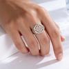 Original Bicolor Witches Knot Rings Silver Plated with Full Zircon Inlay Witchcraft Protection Knot Ring Jewelry Gifts for Women