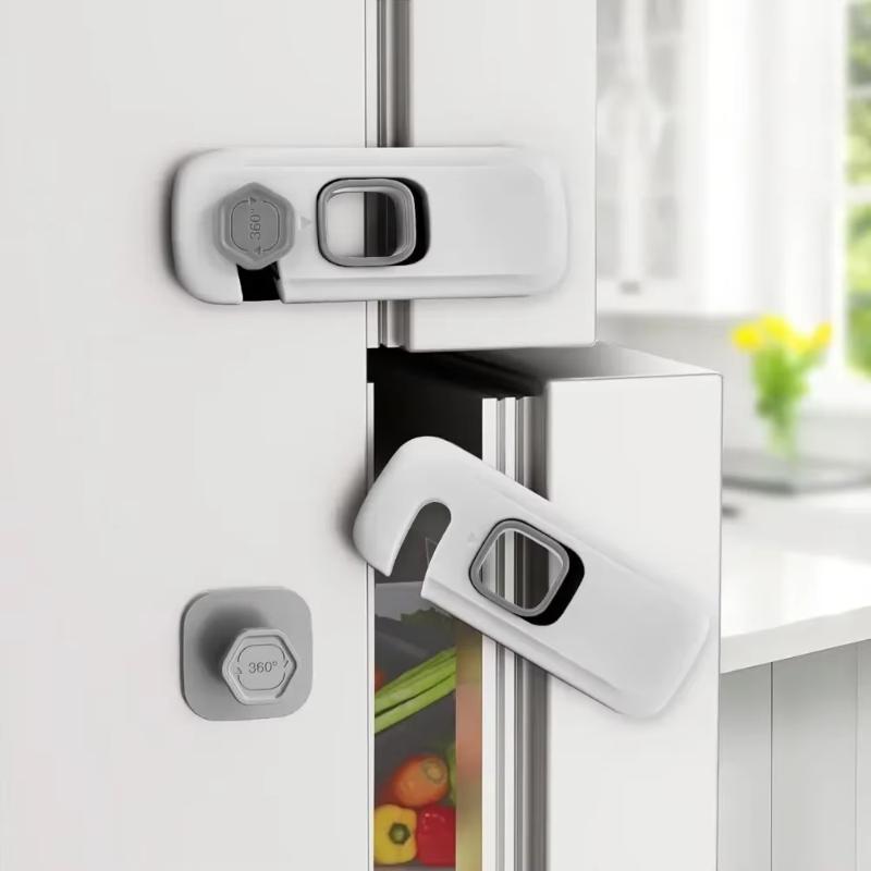 Child Safety Refrigerator Lock 1/3/5PCS Strong Adhesive Cabinet Lock Reusable Fridge Latch for Toddlers Kitchen Use