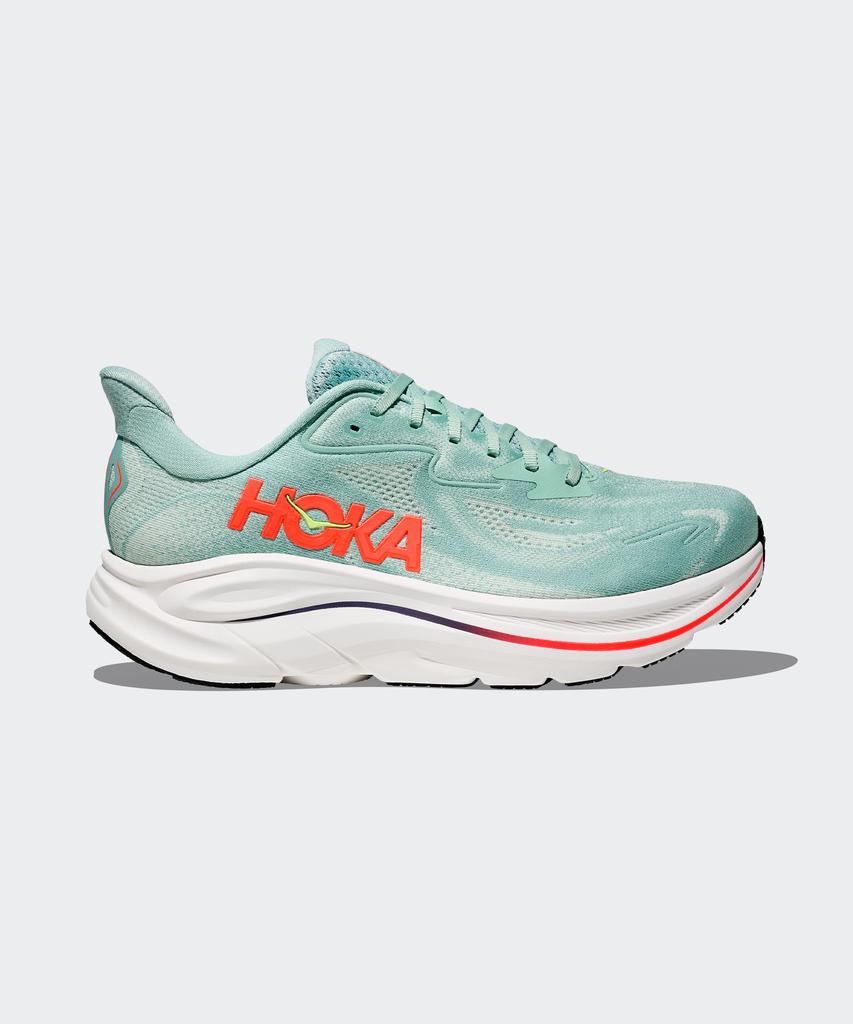 Hoka (Male) Clifton 10 - Sage:Neon Flame / 1162030-Sgnn