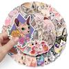 Sphinx Hairless Cat Waterproof Stickers - 50 Cartoon Sheets for Phone and Suitcase Decoration