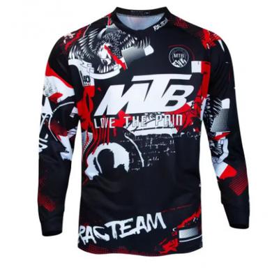 3D Printed Men's Motorcycle Riding T-shirt Autumn Long Sleeved Mountain Bike Sportswear Loose and Breathable Tops