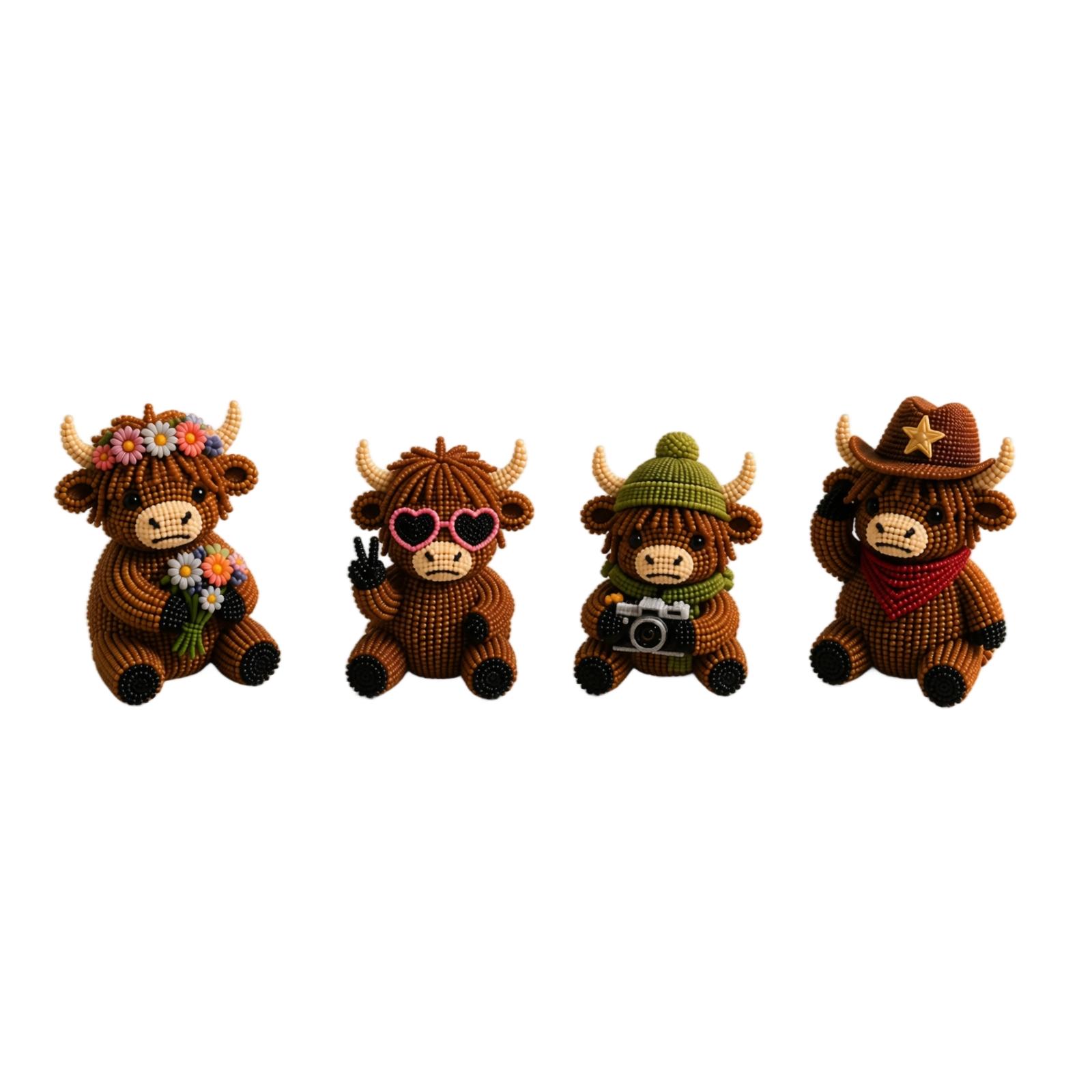 3D Beaded Animal Kit, DIY Bead Animal Set - 1 Pack One Size