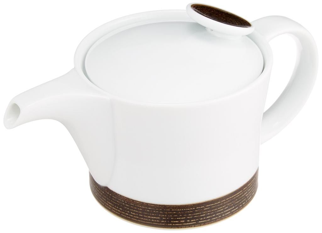 Hakusan Porcelain Hemp Thread Pot Sepia Ama-623885