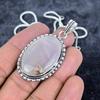 Rose Quartz Gemstone Handmade 925 Sterling Silver Jewelry Pendant 2.25" M-2938