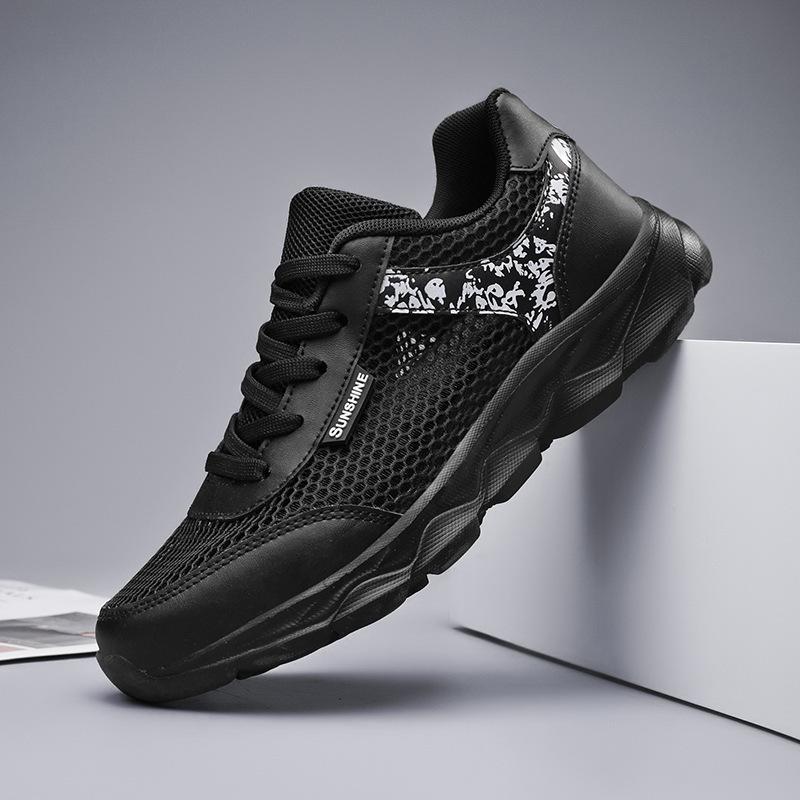 Leather waterproof sneakers lightweight soft-soled casual running shoes student women's shoes