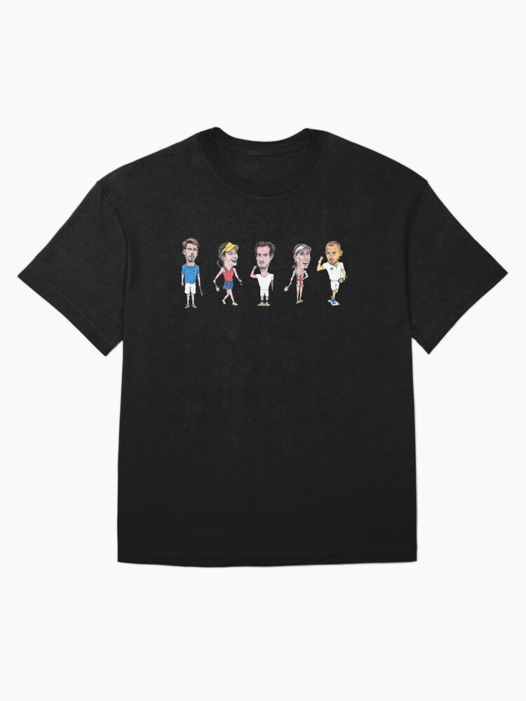 British Open Best of British tennis players - Cam Norrie, Emma Raducanu, Andy Murray, Johanna Konta, Dan Evans caricatures Oversized Unisex T-Shirt