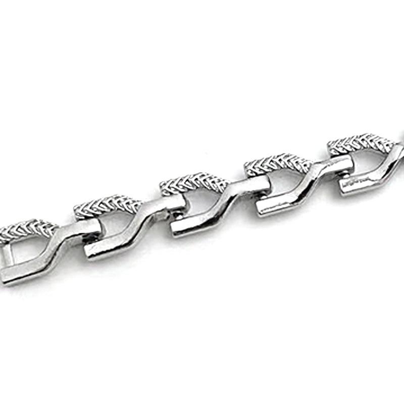 European and American hip-hop men's Cuban chain simple personality not fading diagonal snake bone chain high-quality alloy bracelet