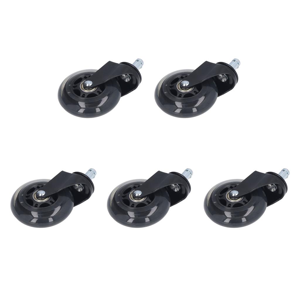 5 Pcs Chair Rotate Wheel 3in 360 Degree Noise   Scratch Resistant Straight Chair Caster for