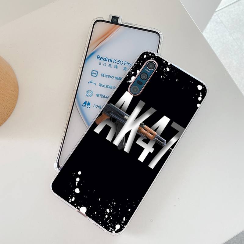 YNDFCNB AK47 Handgun Gun BUllets Phone Case for Samsung S21 A10 for Redmi Note 7 9 for Huawei P30Pro Honor 8X 10i Cover