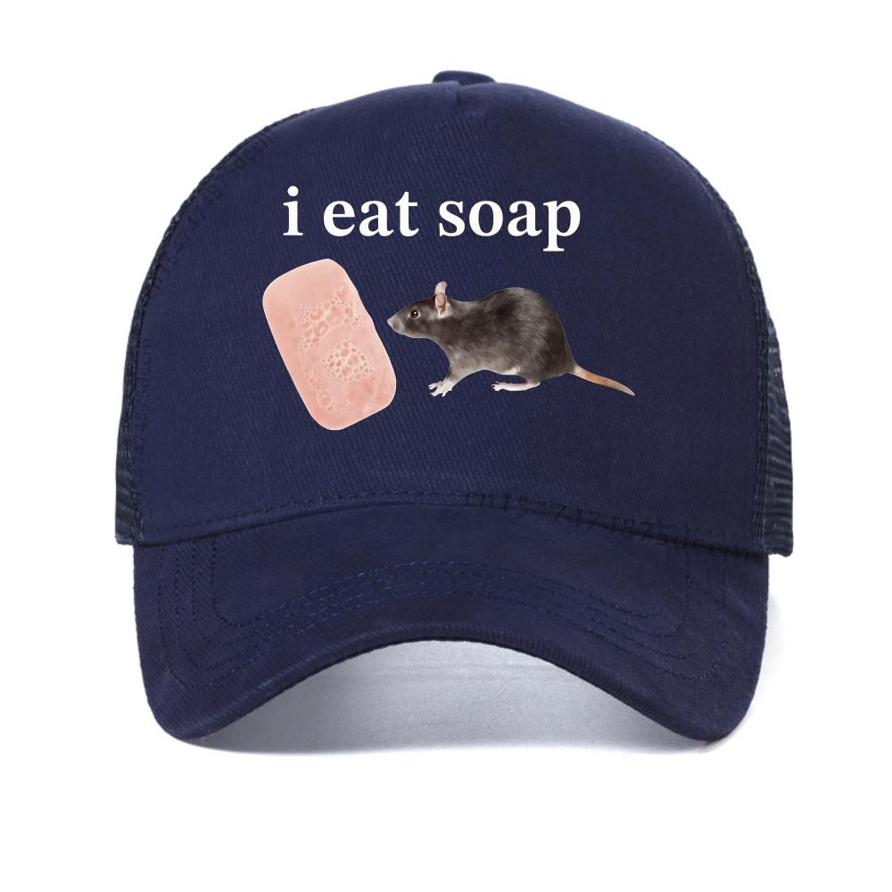 

I Eat Soap Rate Funny Meme baseball cap Women s Fashion Retro caps outdoor casual adjustable mesh trucker hat Summer sun hats Adjustable
