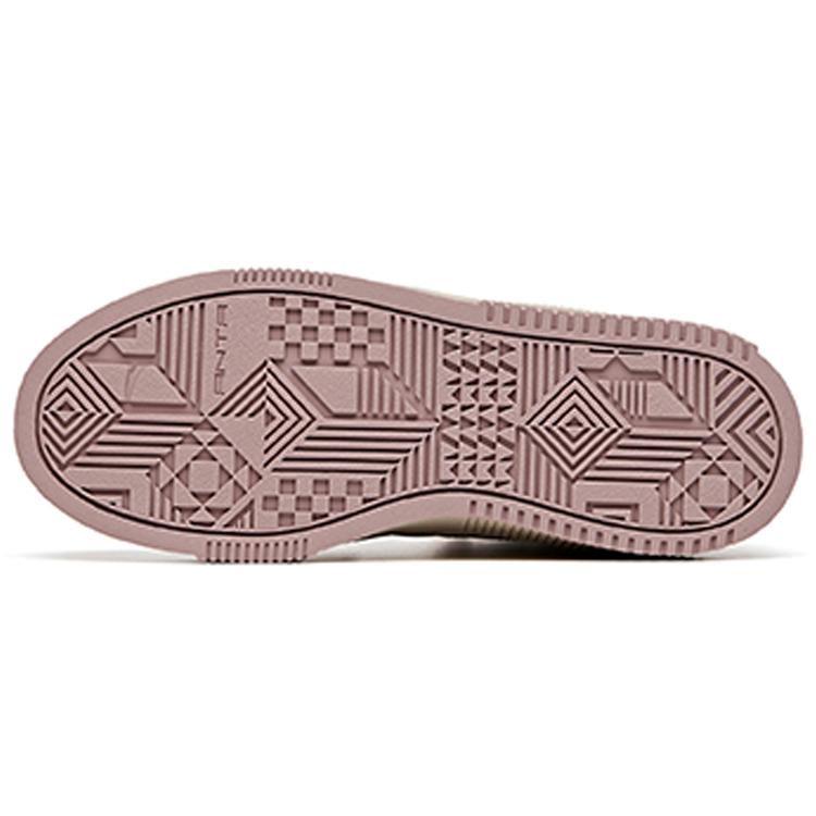 Anta Life Collection Abrasion Resistant Breathable High top Skateboard Shoes Women's Lotus Gray 922048012-2