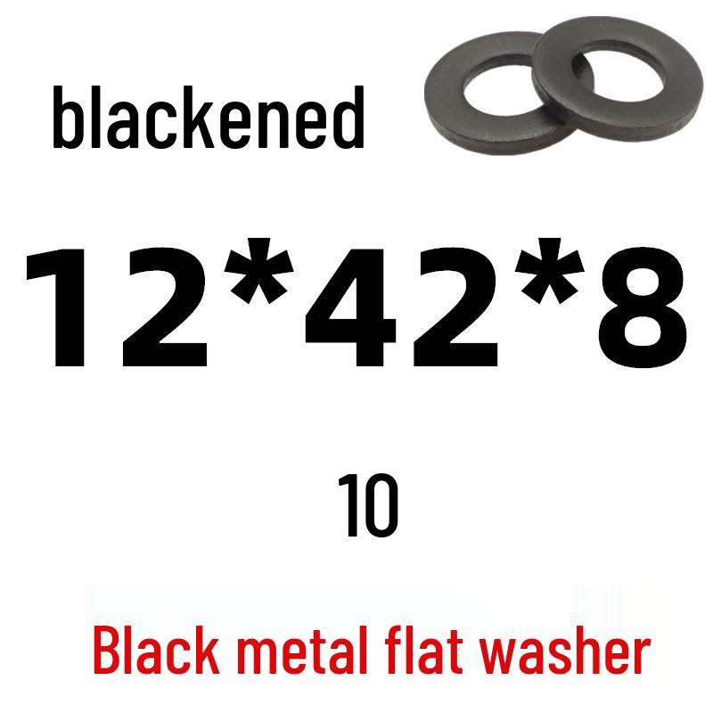Thickened Black Iron Flat Washer for Screws, Non-standard Round Design