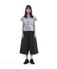 SLOW RECORD HOUSE Carpenter Bermuda Stripe Wide Denim Pants_Black