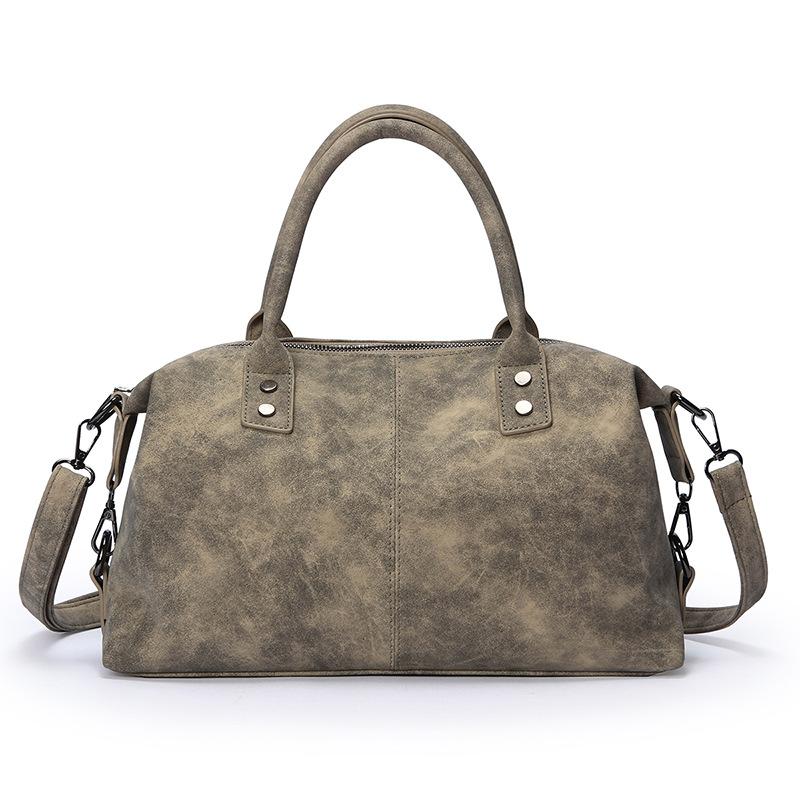 Women's bag 2026 new European and American retro handbag large capacity matte soft leather shoulder messenger bag travel bag