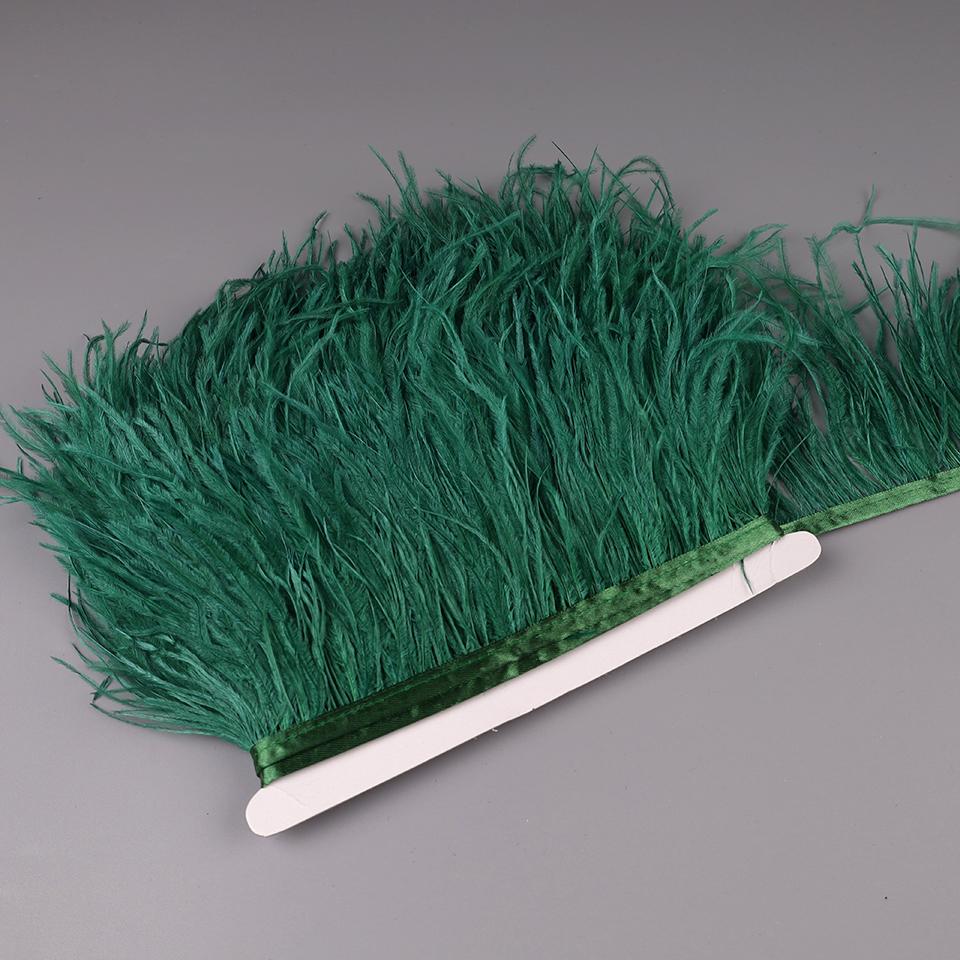 Feather10-15cm Ostrich Feathers Trim Plumes Ribbon Selvage For DIY Wedding Dress Decoration Handiwork Crafts Accessories
