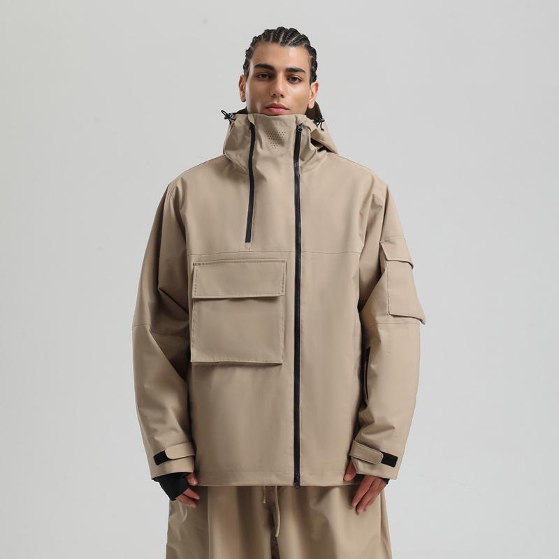 Men's and Women's Ski Jacket Snowboard Coat Waterproof Winter Baggy Snow Jackets with Hood Windproof Warm Insulation Outdoor Sports Skiing Jackets