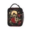 Hollow Knight Silksong Retro Lunch Bag For Child Print Office Lunch Box Retro Portable Zipper Oxford Cooler Bag
