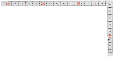 Shinwa Sokutei Curved Same Shaku 11104 Ruler, Thickness, 30cm/1 Scale, Masterpiece, White,