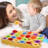 Uovo giocattolo per l'educazione precoce per bambini, uovo da accoppiare, puzzle, uovo rotante, abbinamento colori, giocattolo uovo