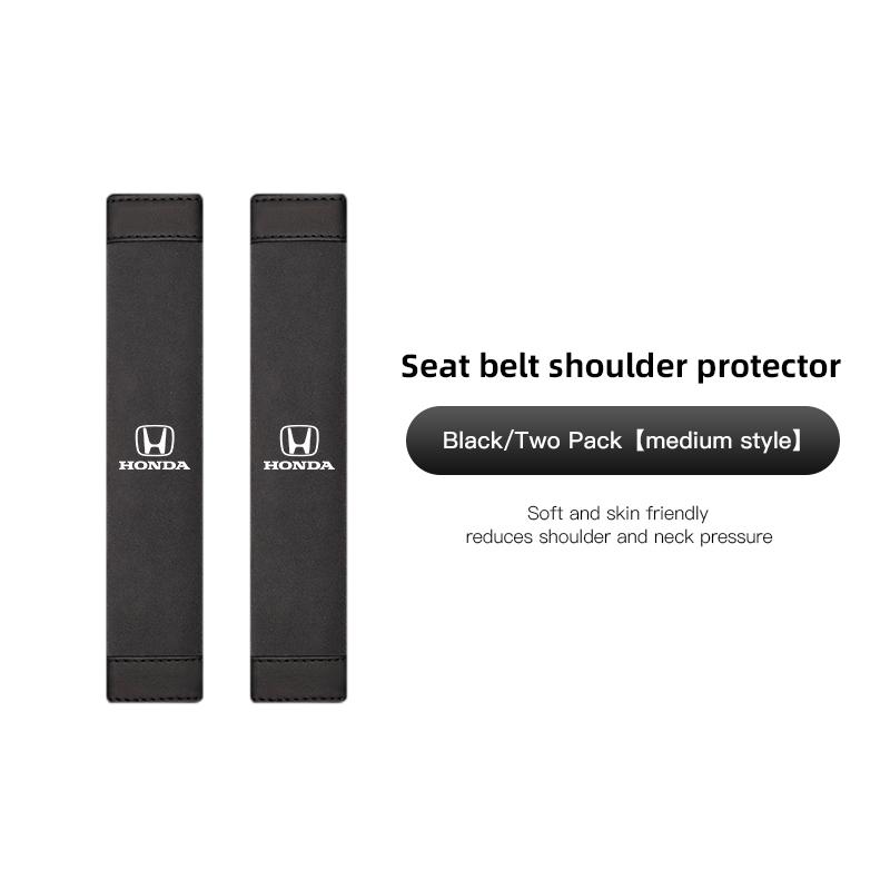 2Pcs Car Seat Belt Cover Shoulder Protector Auto Accessories For Honda Civic FIT CRV Accord HRV Vezel CRZ 5th CRX Pilot B-series