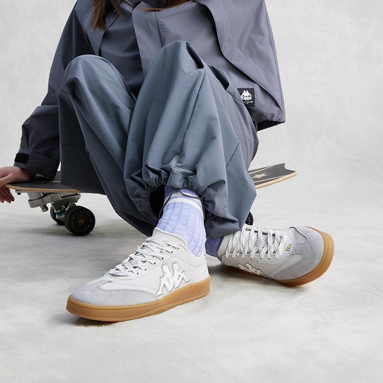 Kappa Tifo Classic Retro Soft Comfortable Training Shoes Non-Slip Wear-Resistant Low-Top Skate Shoes Unisex Sneaker Cool-Gray K0EX5CC70-1118
