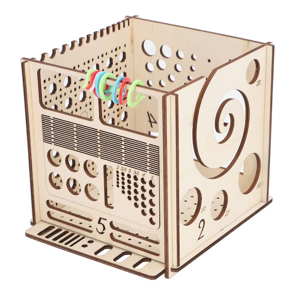 Wooden Yarn Bowl Multifunctional Unique Knitting Crochet Yarn Ball Bowl for Textile Crafts